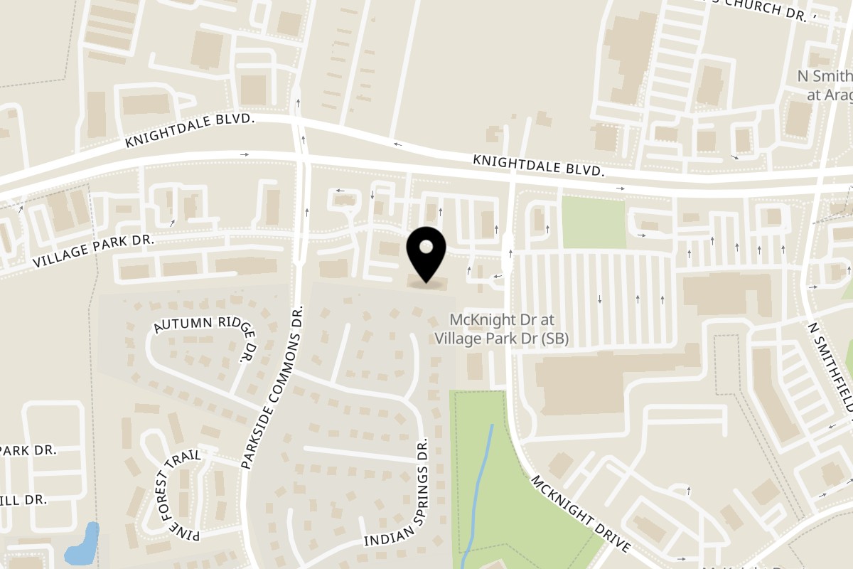 Map showing the location of A'Nets Katch on 2009 Village Park Dr in Knightdale